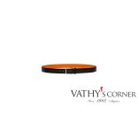 Santoni polírozott fekete bőr öv CM35 N01