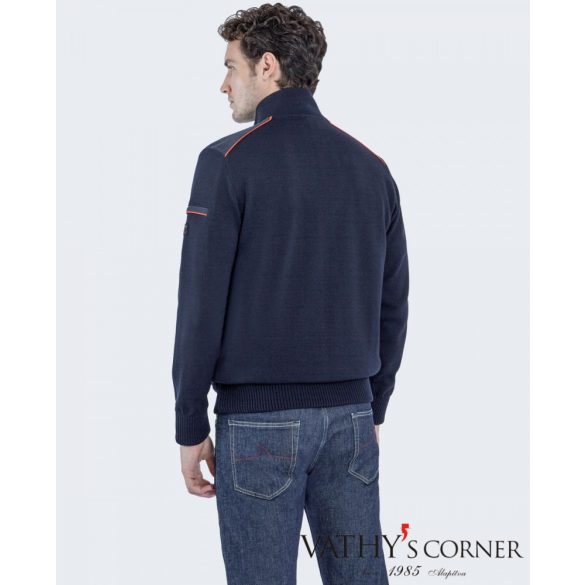 Paul&Shark cippzáros gyapjú pulóver 12311227 050 