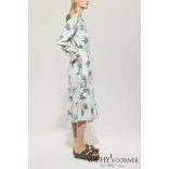 Luisa Cerano virágmintás midi ruha 718576 