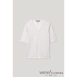 Luisa Cerano len csíkos póló 318255/7687 1201 