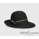 Borsalino Női nyúlszőr filc kalap széles karimával 38 0017 0420 