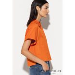 Luisa Cerano sztreccs rövid ingblúz narancs színben 298454/3384 