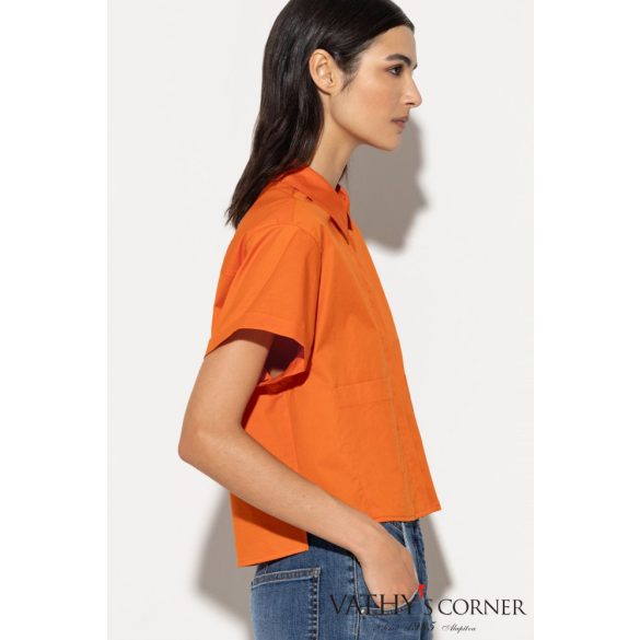 Luisa Cerano sztreccs rövid ingblúz narancs színben 298454/3384 