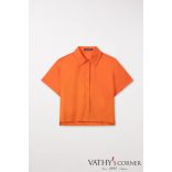 Luisa Cerano sztreccs rövid ingblúz narancs színben 298454/3384 