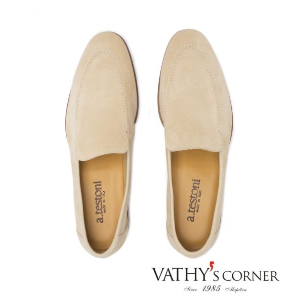 a.testoni slip-on béleletlen velúrbőr M47321 LRH 