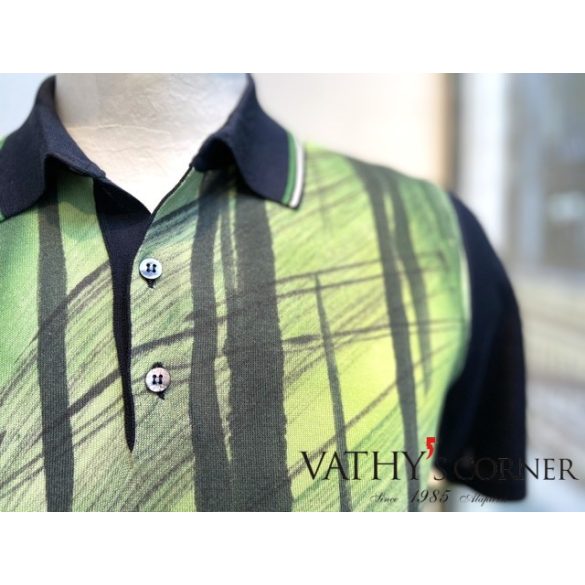 Bertolo 100 % silk zöld póló