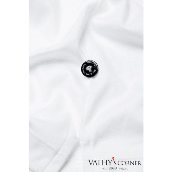 vanLaack V-nyakú fehér svájci pamut póló 180031 000
