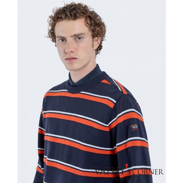 Paul&Shark gyapjú pulóver kerek nyakkivágással 12311093 335 