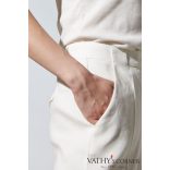 Luisa Cerano széles száru vászonkeverékű nadrág 678538/3267 0108 