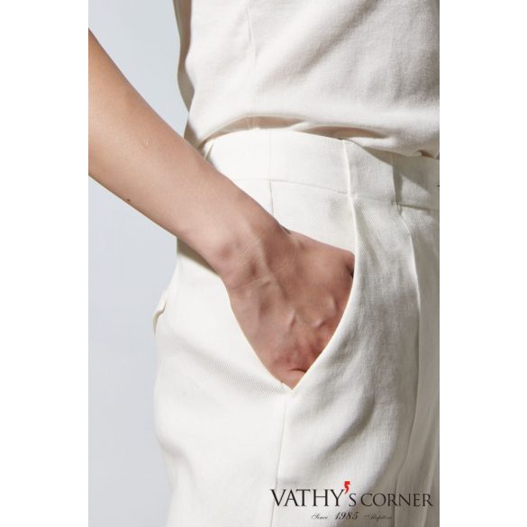 Luisa Cerano széles száru vászonkeverékű nadrág 678538/3267 0108 