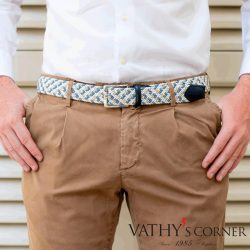   Athison többszínű rugalmas öv 15AP1 500 jeans-feher-bézs