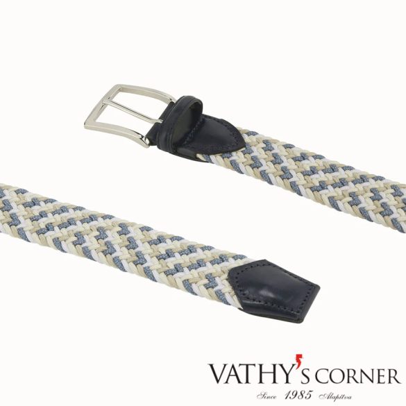 Athison többszínű rugalmas öv 15AP1 500 jeans-feher-bézs