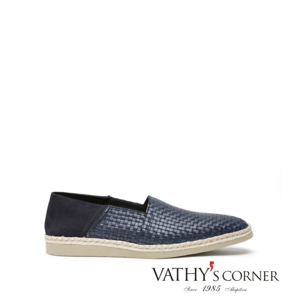 a.testoni fonott mokaszin kék MS47617POH 94962HRV