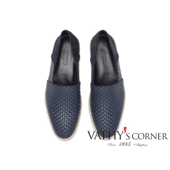 a.testoni fonott mokaszin kék MS47617POH 94962HRV