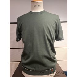   Bertolo rövid ujjú selyemkeverékű kerek nyakú póló 902522/002533 1095 