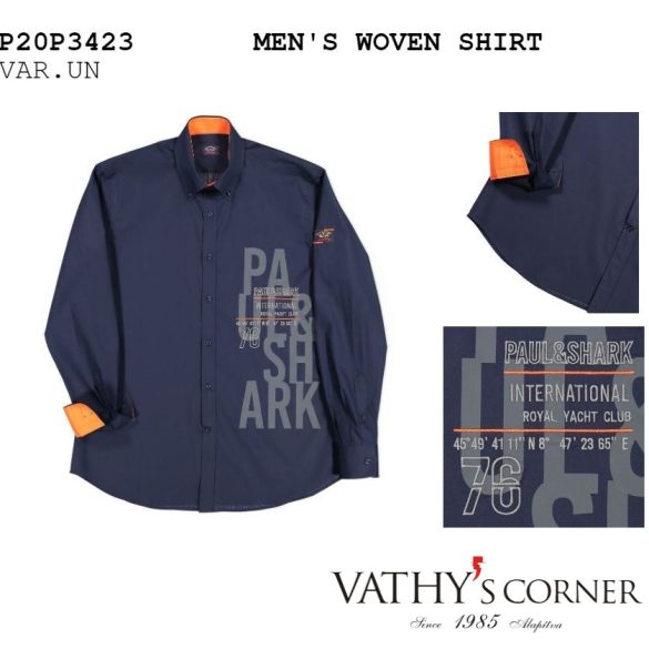 Paul&Shark feliratos narancs galléros ing P20P3423
