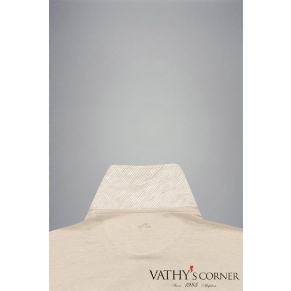 Paul&Shark pamut póló csíkos vászon részletekkel 25411318 348 