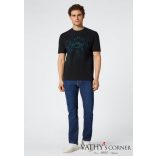 Jacob Cohen fekete sztreccs pamut dzsörzé póló E2454 C74 