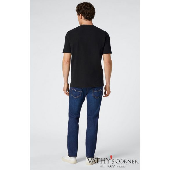 Jacob Cohen fekete sztreccs pamut dzsörzé póló E2454 C74 