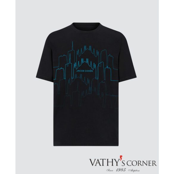 Jacob Cohen fekete sztreccs pamut dzsörzé póló E2454 C74 