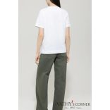 Luisa Cerano póló bársony virágmintával 328294/7932 0100 