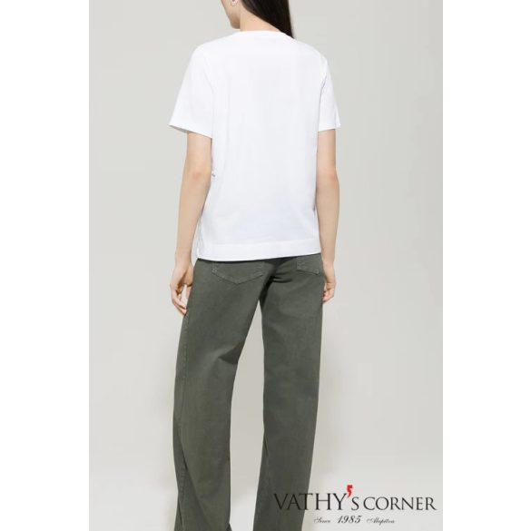 Luisa Cerano póló bársony virágmintával 328294/7932 0100 