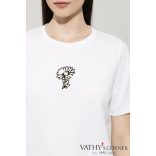 Luisa Cerano póló bársony virágmintával 328294/7932 0100 