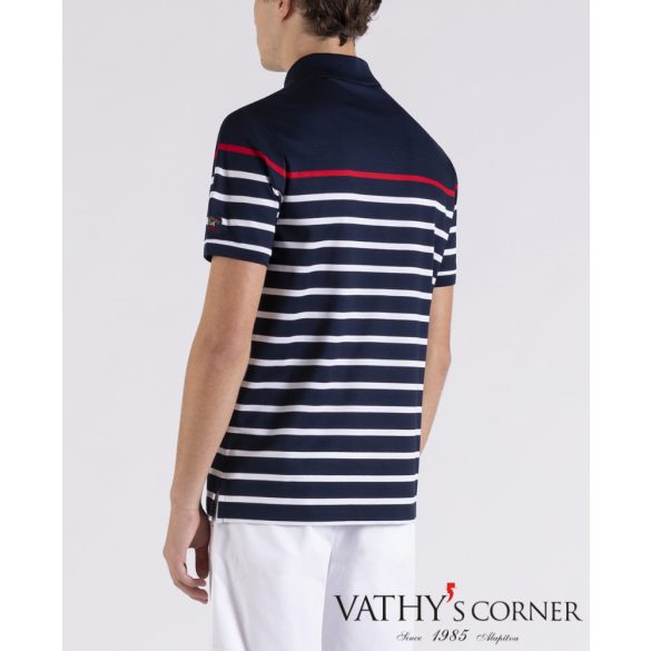 Paul&Shark Biopamut Piqué póló tengerész hímzéssel 21411307 495 