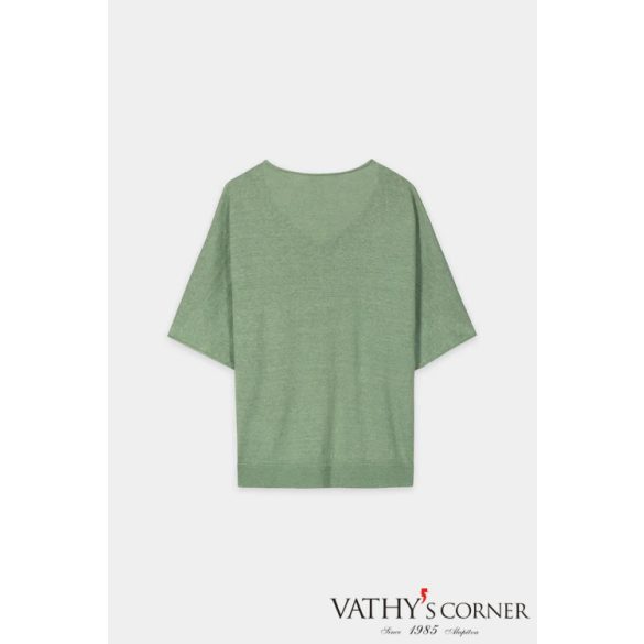 Luisa Cerano len pulóver V-nyakkal 138794/5345 343 