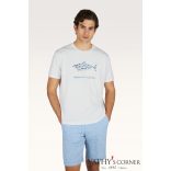 Paul&Shark Pamut póló Mikonos Real Estate mintával 26411039 108