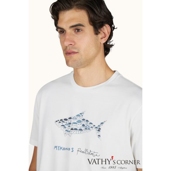 Paul&Shark Pamut póló Mikonos Real Estate mintával 26411039 108