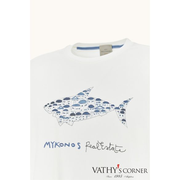 Paul&Shark Pamut póló Mikonos Real Estate mintával 26411039 108
