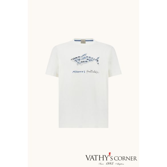 Paul&Shark Pamut póló Mikonos Real Estate mintával 26411039 108