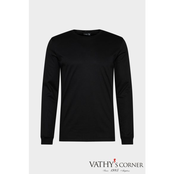 vanLaack hosszú ujjú fekete svájci pamut póló 180031/099 PARO