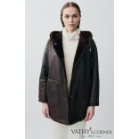 Werner Christ kifordítható báránybőr kabát kapucnival 52 2306 959 Kim