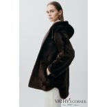 Werner Christ kifordítható báránybőr kabát kapucnival 52 2306 959 Kim