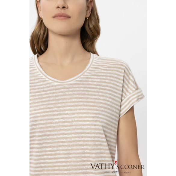 Luisa Cerano csíkos len póló 338369 7687 7271 