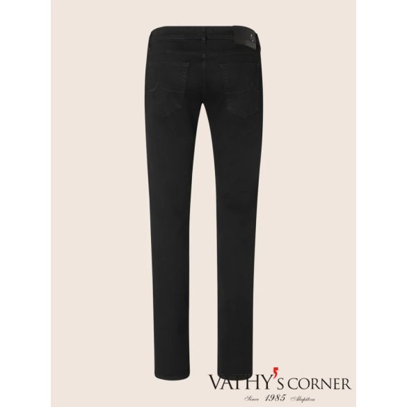 Jacob Cohen Nick Slim Super Slim farmer fekete, rugalmas, organikus pamutból Nick slim S3622 500D 