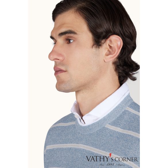 Paul&Shark kerek nyakú pulóver lenből és pamutból 26411549 297 