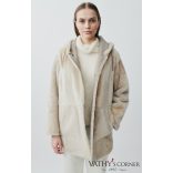 Werner Christ kifordítható báránybőr kabát kapucnival 52 2306 121 Kim 