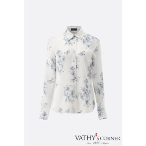 VanLaack Lenvászon blúz pillangómintával 172074/007 Cellai 