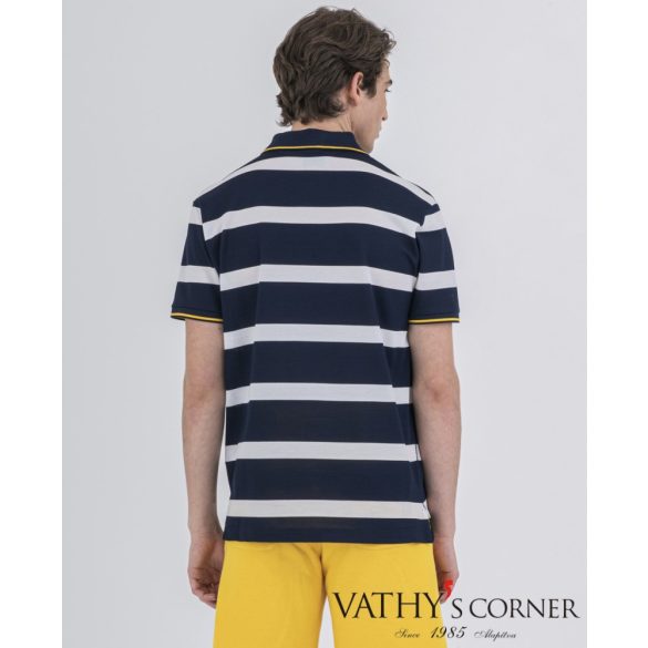 Paul&Shark Biopamut piké póló sárga díszcsíkkal 22411325 376 