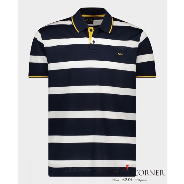 Paul&Shark Biopamut piké póló sárga díszcsíkkal 22411325 376 