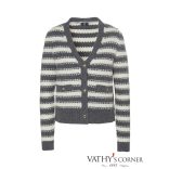Riani csíkos kötött kardigán 487810-8173 985 