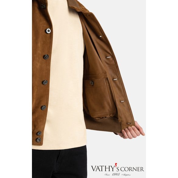 Werner Christ kecskevelúr bőrdzseki 21 1902/797 