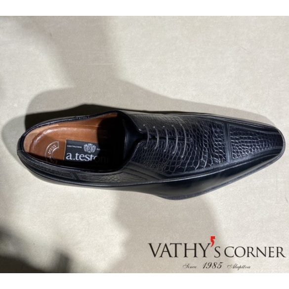a.testoni oxford krokodilbőr cipő M11744 CIH