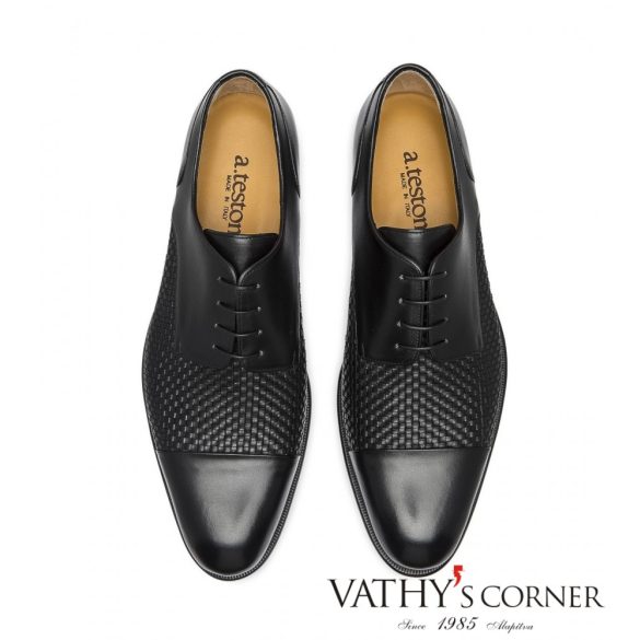 a.testoni fonott fűzős bőrcipő M47511VEH 94603P18