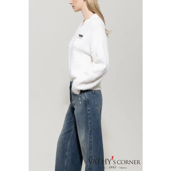 Luisa Cerano szőrme hatású pulóver brossal 128729/5351 0107 