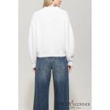 Luisa Cerano szőrme hatású pulóver brossal 128729/5351 0107 