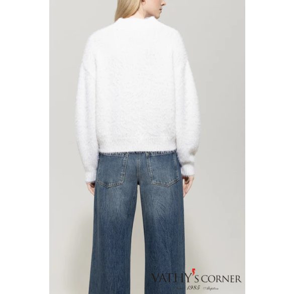 Luisa Cerano szőrme hatású pulóver brossal 128729/5351 0107 